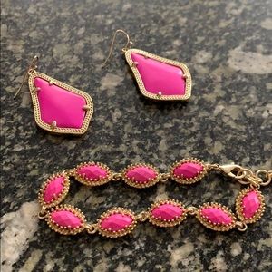 Kendra Scott pink jewelry set